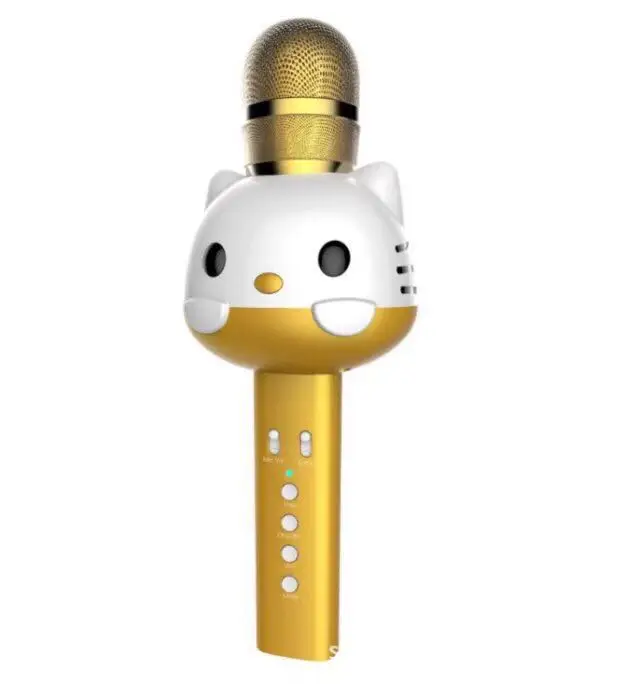 U63 Детский милый Мобильный микрофон для караоке с котом беспроводной Bluetooth смены