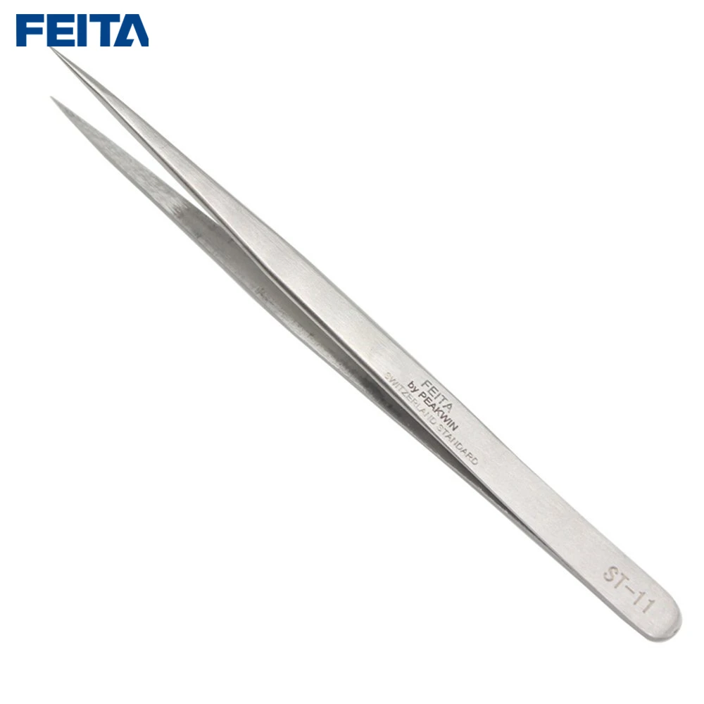 FEITA 7 шт. ST Пинцет из нержавеющей стали электроника серебро высокая точность