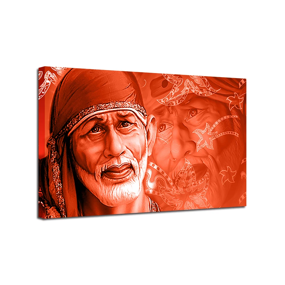 Настенное искусство HD принты украшение дома 1 шт. Lord Sai Baba Gif Холст Картина Рисунок