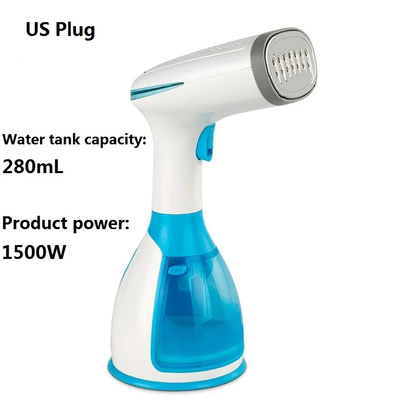 Blue US Plug Профессиональный портативный ручной тканевый отпариватель, 120 мл, быстрый нагрев, отпариватель для дома, путешествия, портативный паровой утюг - Цвет: Blue US Plug