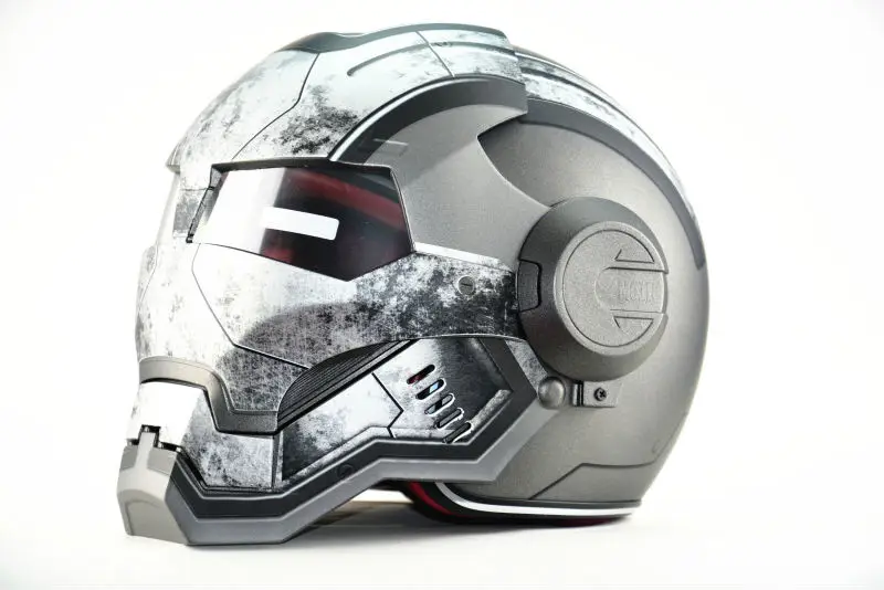 Masei War Machine серый мужской женский Железный шлем мотоциклетный полушлем с открытым