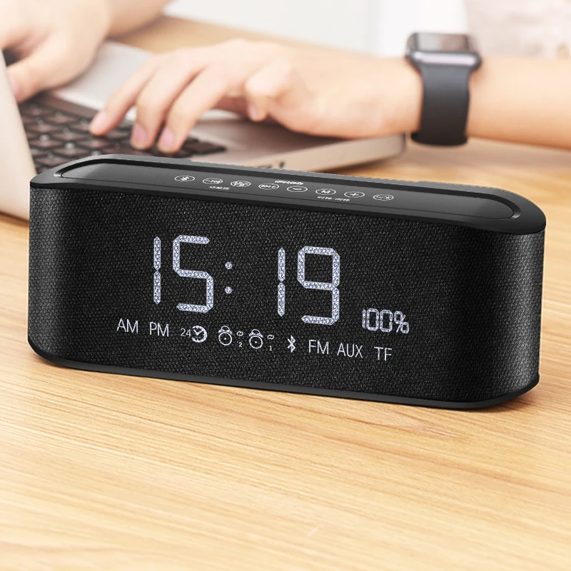 Цифровой будильник ночные офисные настольные часы стерео беспроводной bluetooth