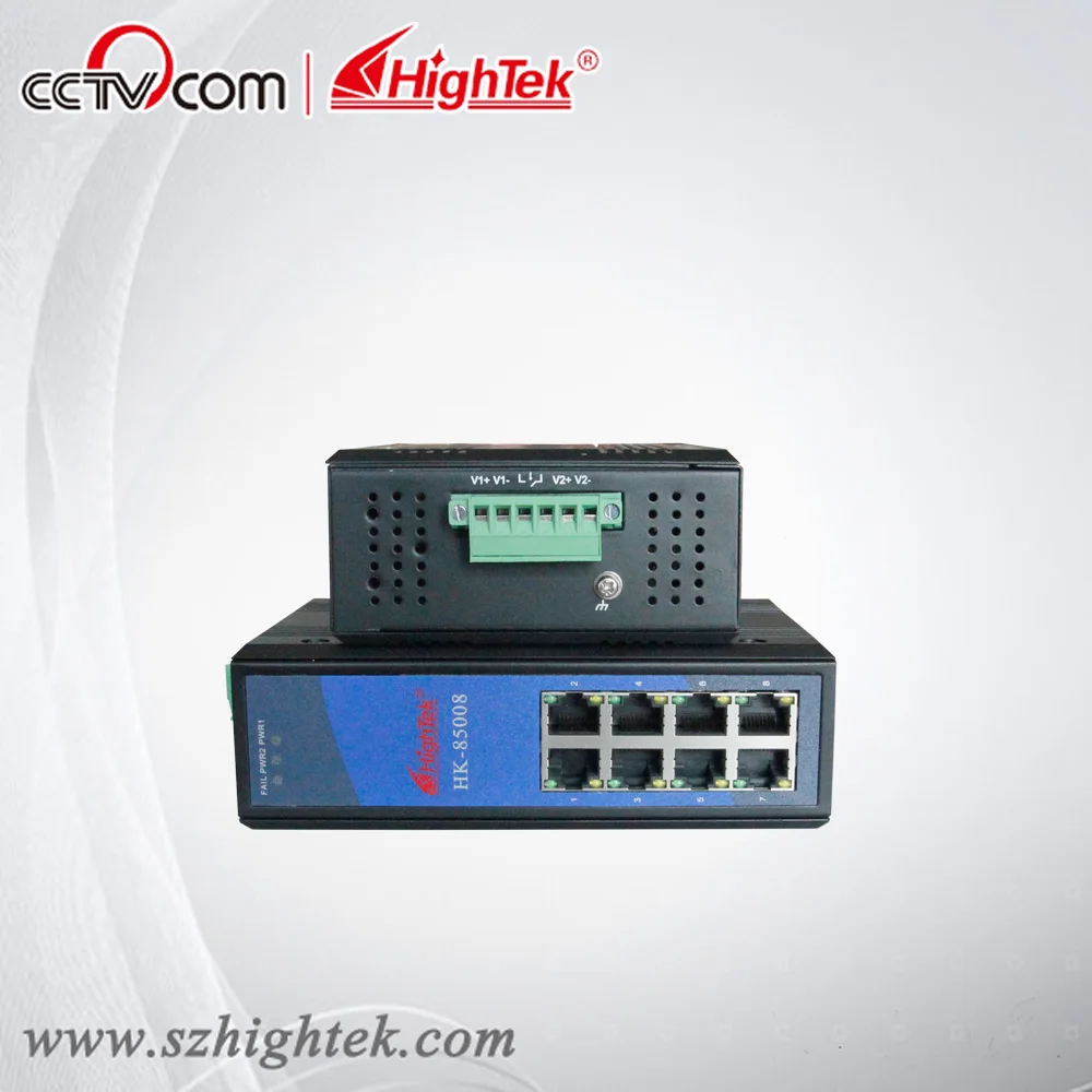 Hightek HK-85008 промышленных неуправляемый 8 портов 10/100/1000 м сетевой коммутатор Ethernet |