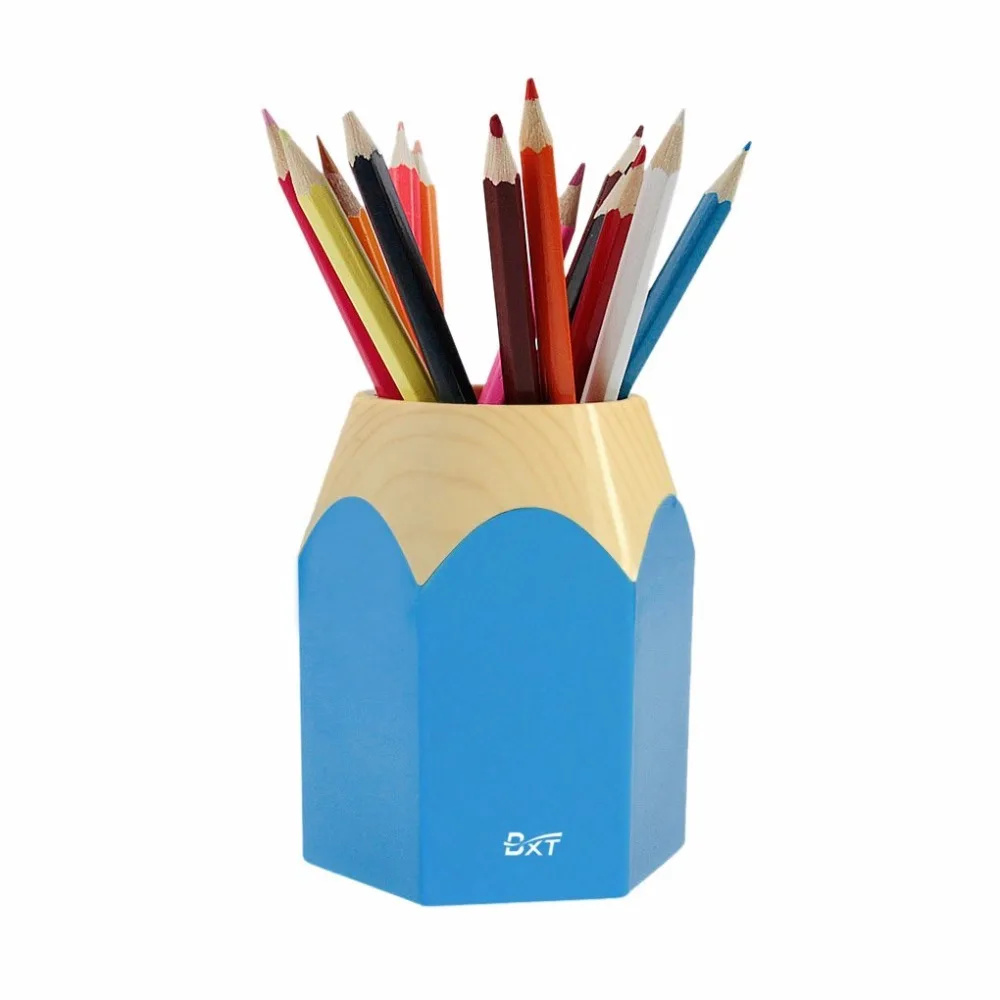 Plastic Pen Holder Cup Stand Pencil Stub Pot Container for Pens Utensils Office Supplies Caddy Cosmetic Brush Organizers | Канцтовары