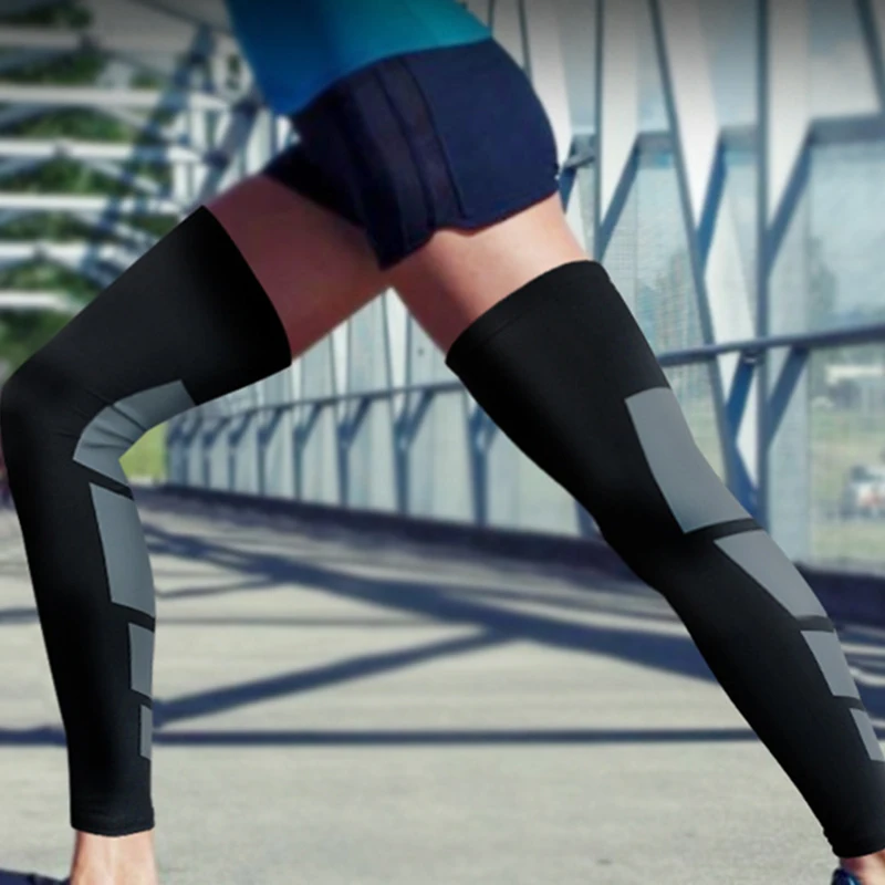 Aiboully нога рукав Kneepad протектор дышащая длинные наколенники Поддержка Brace Спорт