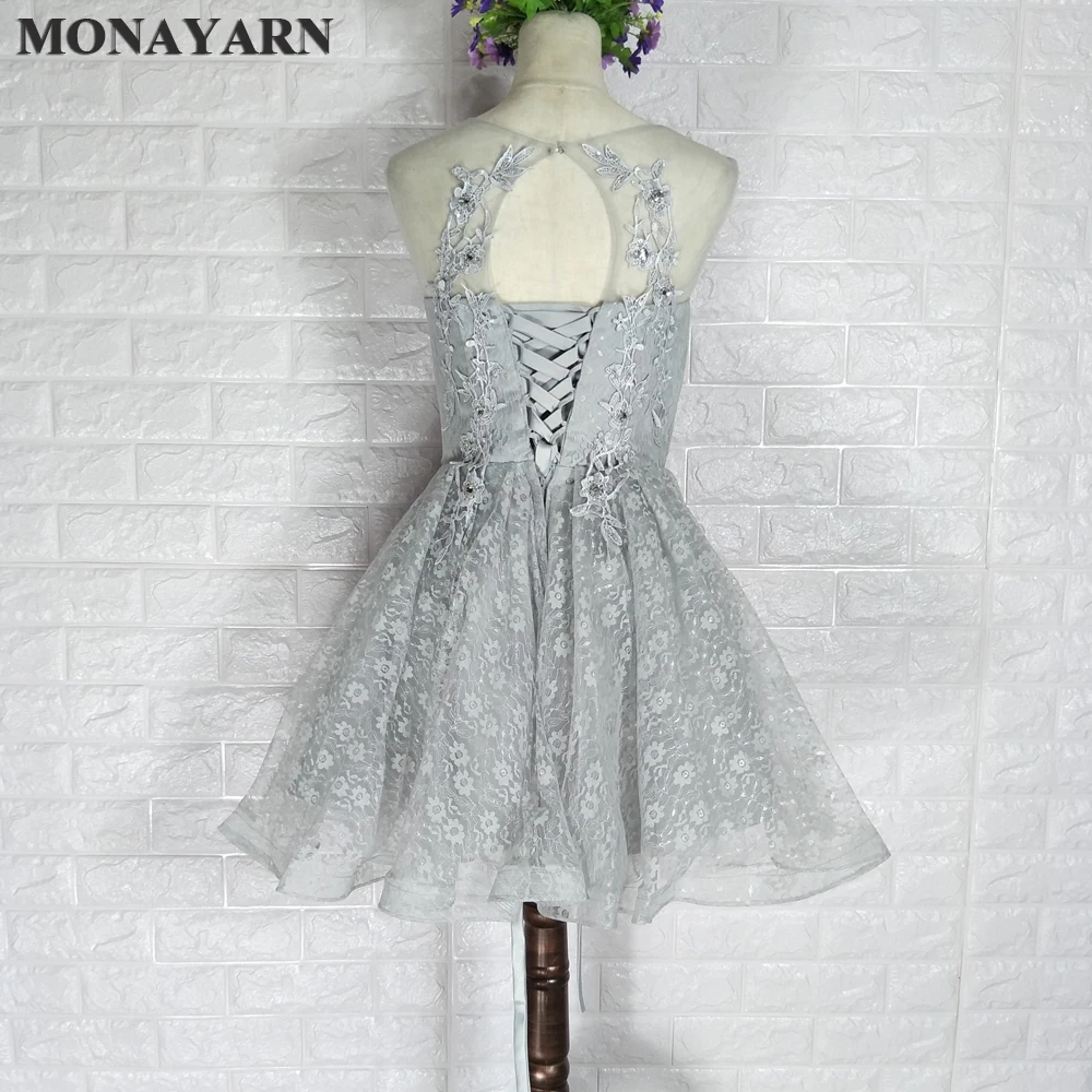 2017 Бесплатная доставка недорогие Сексуальные Короткие Серые Вечерние платья с