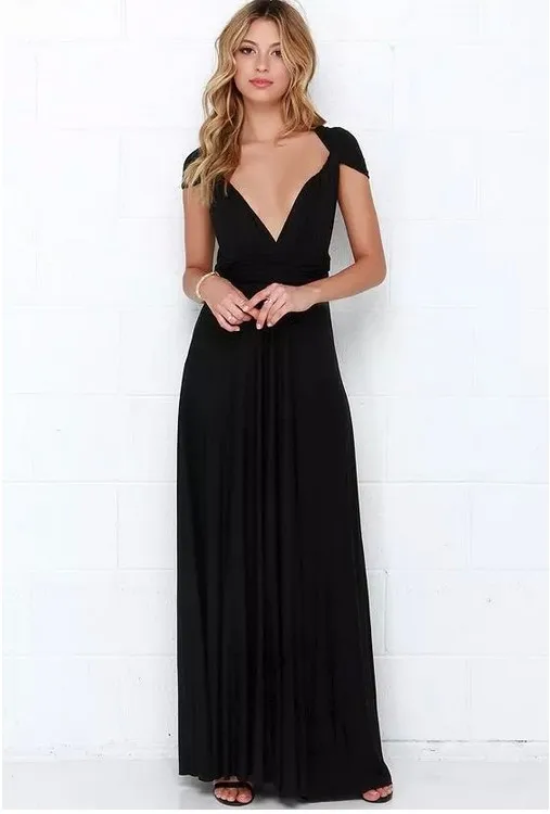 2016 Sexy V-образным Вырезом Чешские Лето Женщины Макси Платье Тонкий Bodycon Рукавов