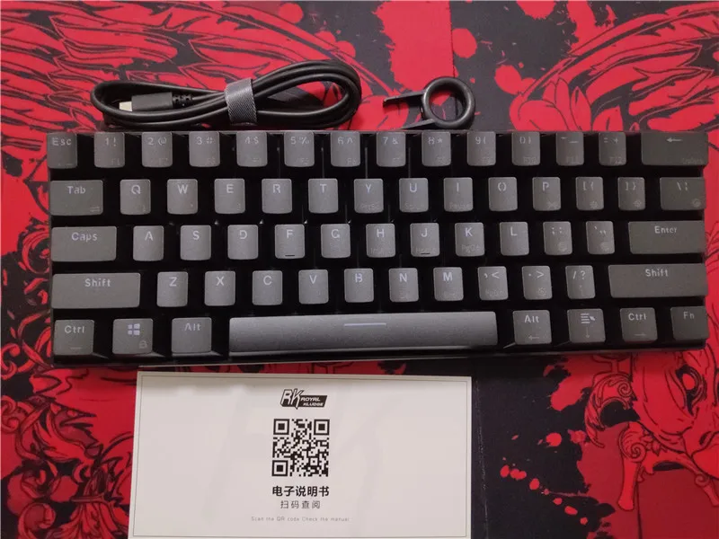 RGB Cherry mx коричневый синий красный 61 Ключи RK61 Bluetooth Беспроводная механическая клавиатура с подсветкой покерная раскладка игровая клавиатура