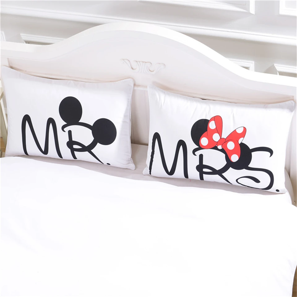 Комплекты постельного белья для девочек с рисунком Микки и Минни Маус