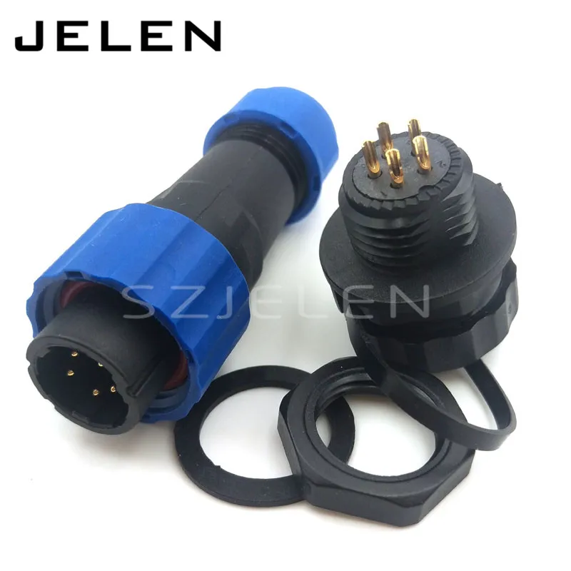 SD16 5 контактный Открытый водонепроницаемый разъем вилки и розетки размер