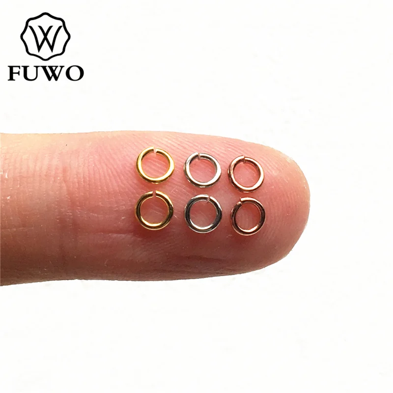 Кольца FUWO 4 мм с золотым напылением 1000 шт./лот высокое качество ювелирные изделия