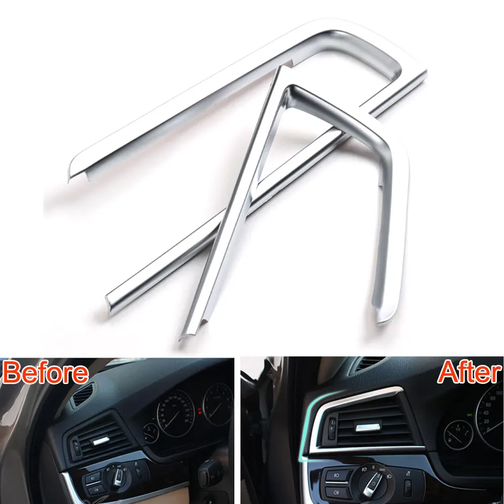 2 шт./пара ABS хромированная приборная панель AC консоль крышка вентиляционного