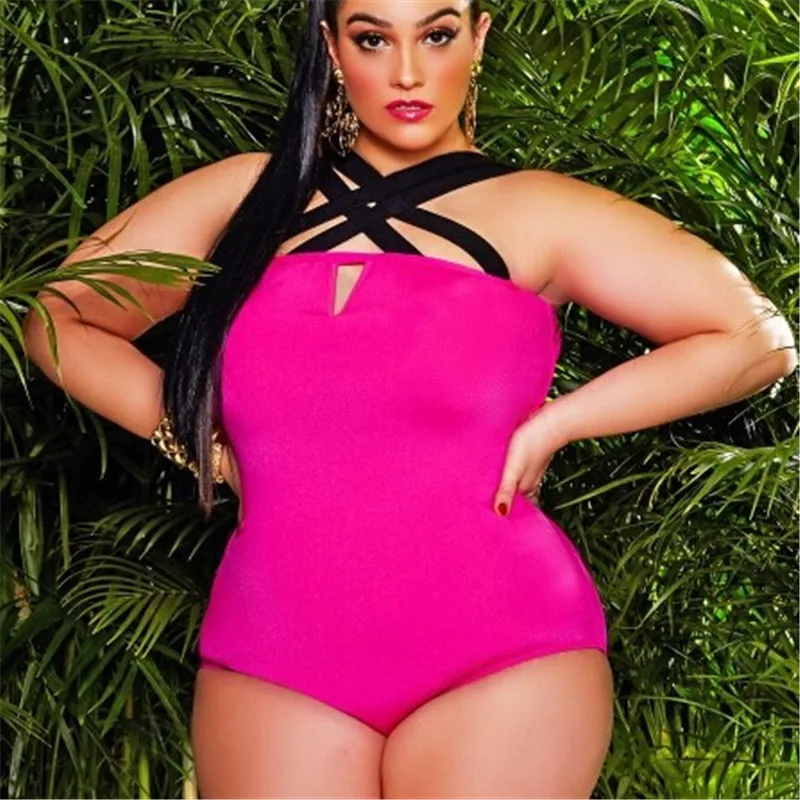 Сексуальный женский купальник бикини большого размера бандаж Цельный Монокини