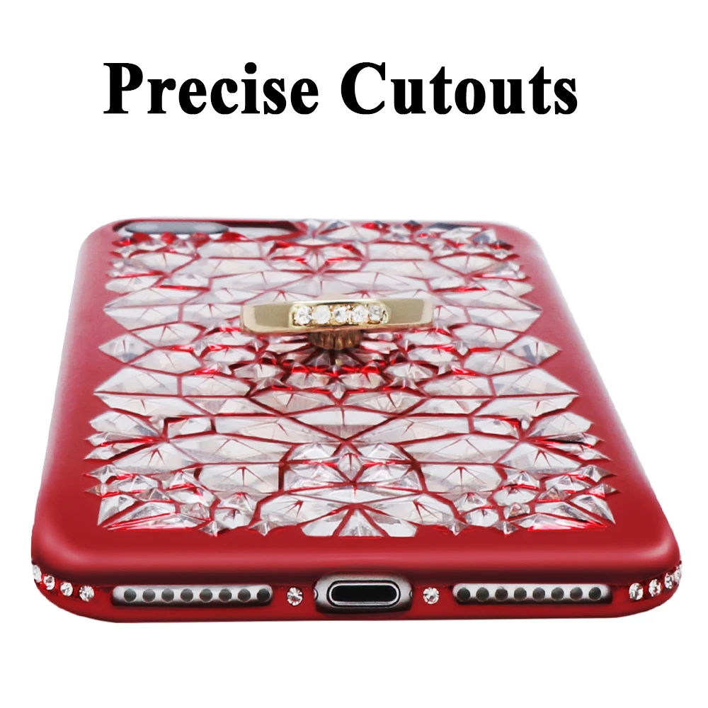 I Phone X s Xs Case On The For iPhone 8 7 Plus Glitter 7plus 8plus iph Sparkly Back Cover Coque Clear With Ring Luxury Kickstand |