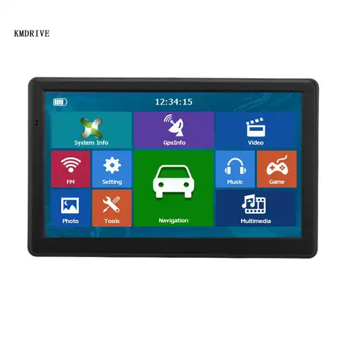 KMDRIVE 7-дюймовый HD Автомобильный GPS-навигатор с спутниковой навигацией 256/8 ГБ, навигаторы, FM MP3/MP4 плееры