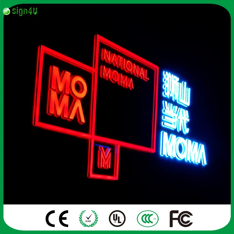 Пользовательские сетчатый свет декоративные буквы акрил горит письма знак