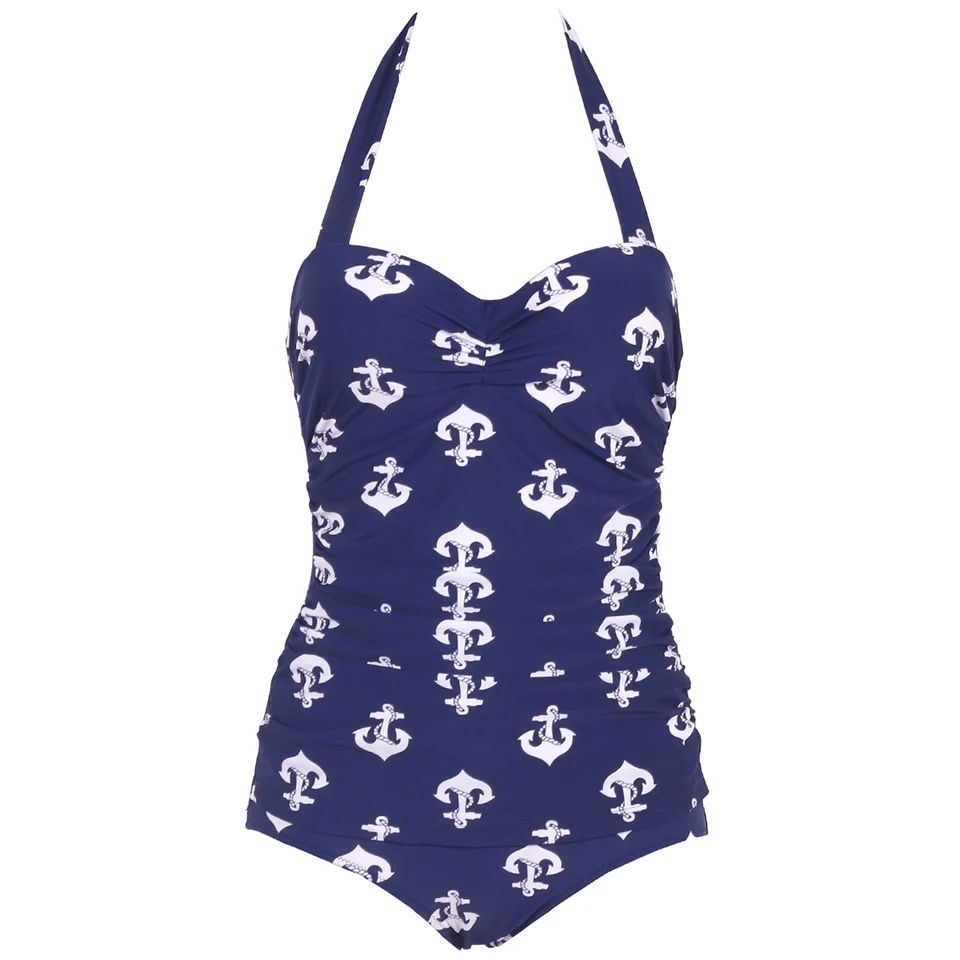 Женский слитный купальник Biseafairy винтажный большого размера плюс в стиле ретро