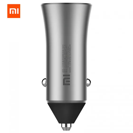 Xiaomi USB Автомобильное зарядное устройство Быстрая зарядка Qualcomm Поддержка 18 Вт Быстрая зарядка/двойной USB умный выход/светильник наконечники 5 В/2,4 А Новинка - Цвет: Серый
