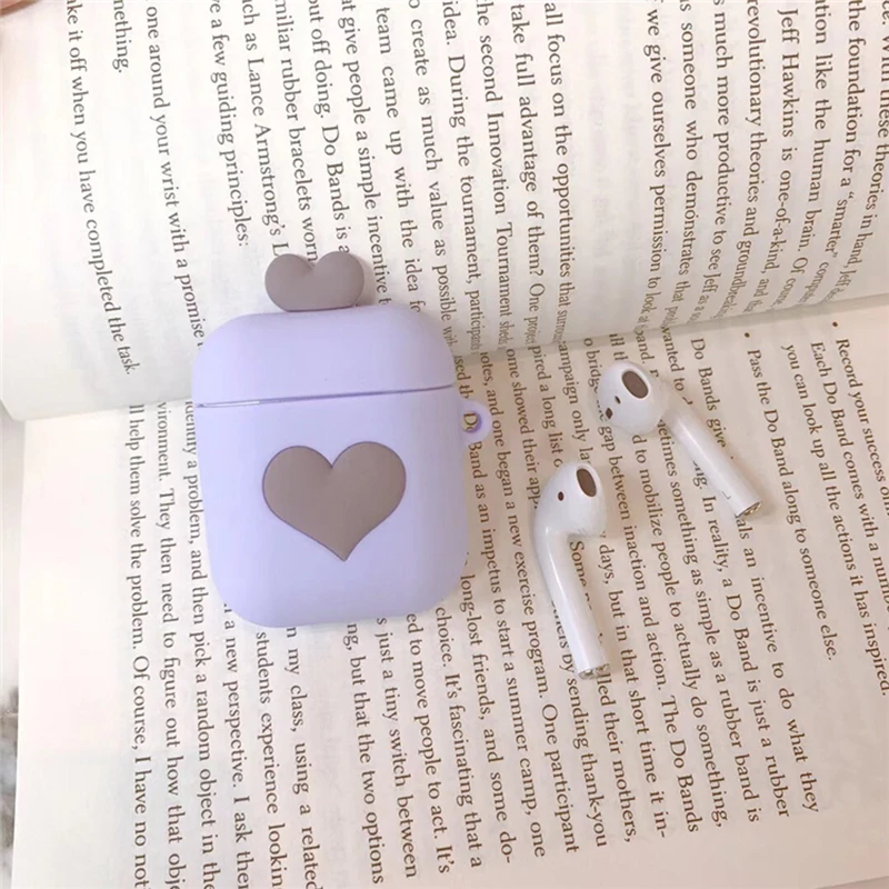 Чехол Love Heart для AirPods чехол беспроводных Bluetooth наушников модные корейские