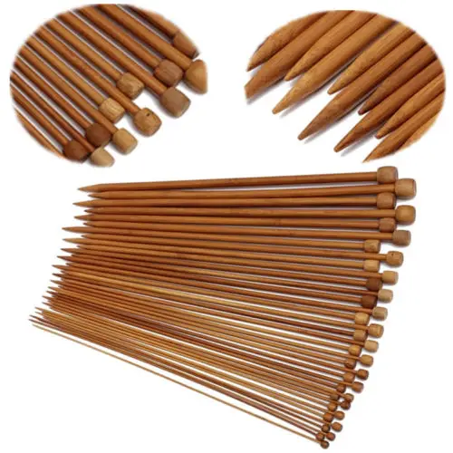 Новинка 40 шт./компл. 36 см 20 размеров углеродистые Бамбуковые Спицы одноострые