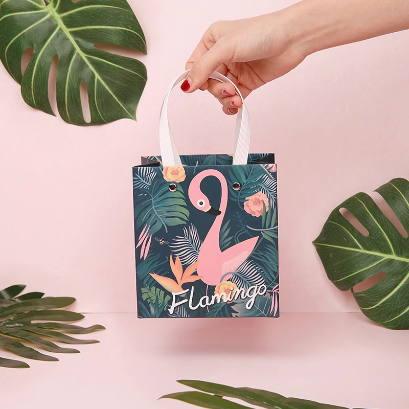 1 шт. Подарочная сумка с мультяшным фламинго Упаковочная Сумка простой