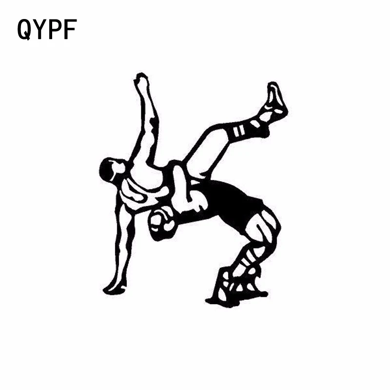 QYPF 13,5 см * 11 см Индивидуальные креативные спортивные борцовские виниловые автомобильные наклейки черного и серебряного цвета
