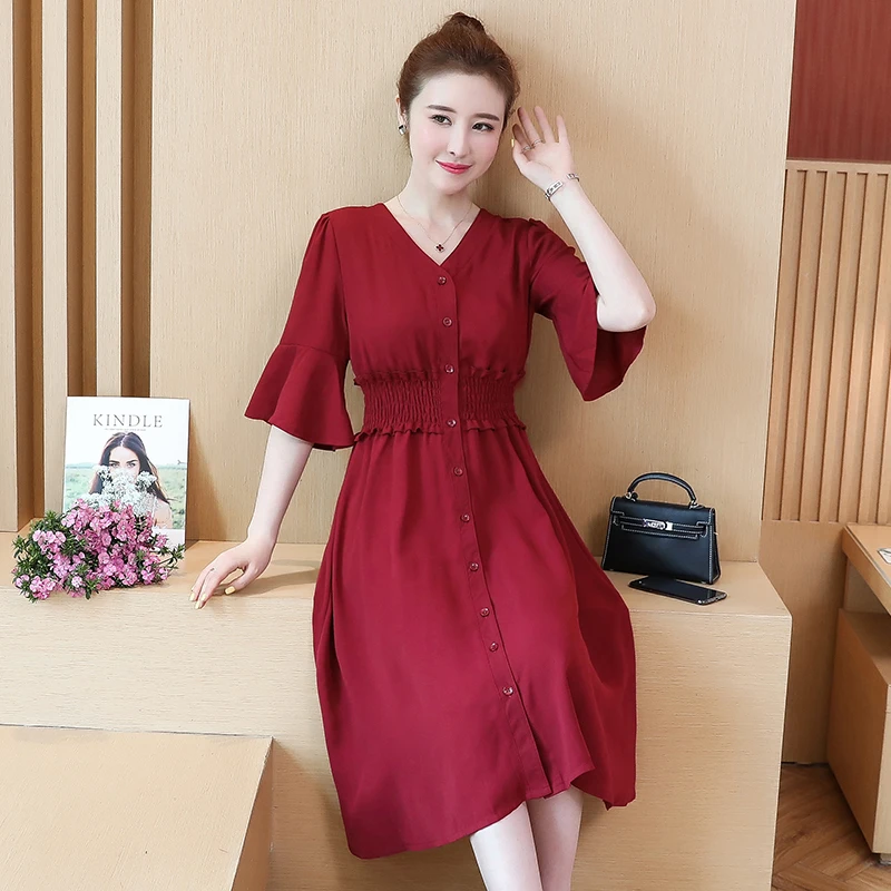 Женское платье летнее большого размера плюс элегантное вечернее простое с