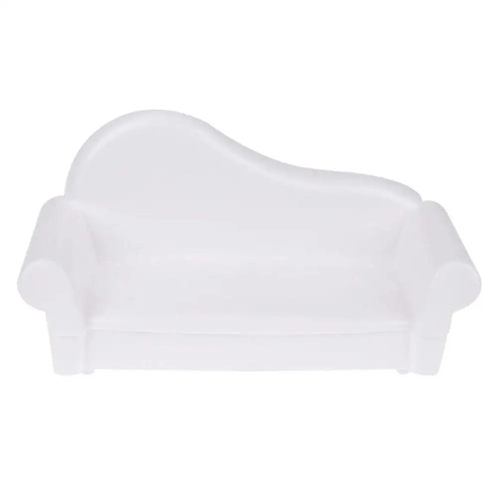 Sofa Lelebe Миниатюрная пластиковая мебель для спальни игрушки кукольный домик мебель аксессуары шкаф/кровать/диван/комод для детей подарок для девочки - Цвет: Sofa