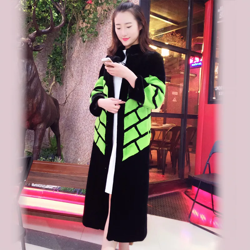 Женская Шуба из искусственного меха AYUNSUE черная Толстая норки зима 2019 | одежда