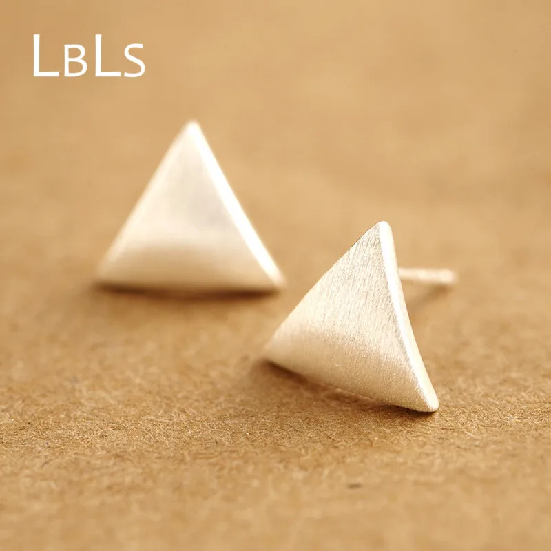 Женские треугольные серьги гвоздики из серебра 925 пробы|silver stud earrings|925 earringsterling