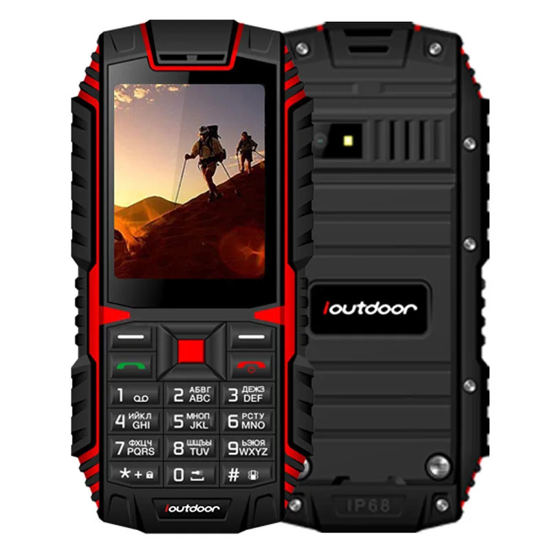 Ioutside T1 2G Телефон IP68 Ударопрочный мобильный телефон 2 4 '飘M + 32M GSM 2MP FM Celular