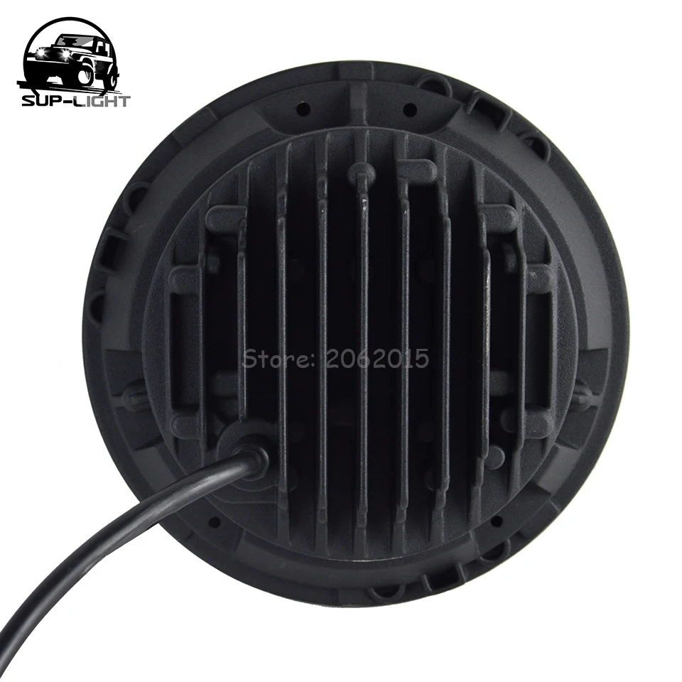 (2 шт./партия) PC lens 50 Вт 7 дюймов светодиодная фара дальнего и ближнего света с