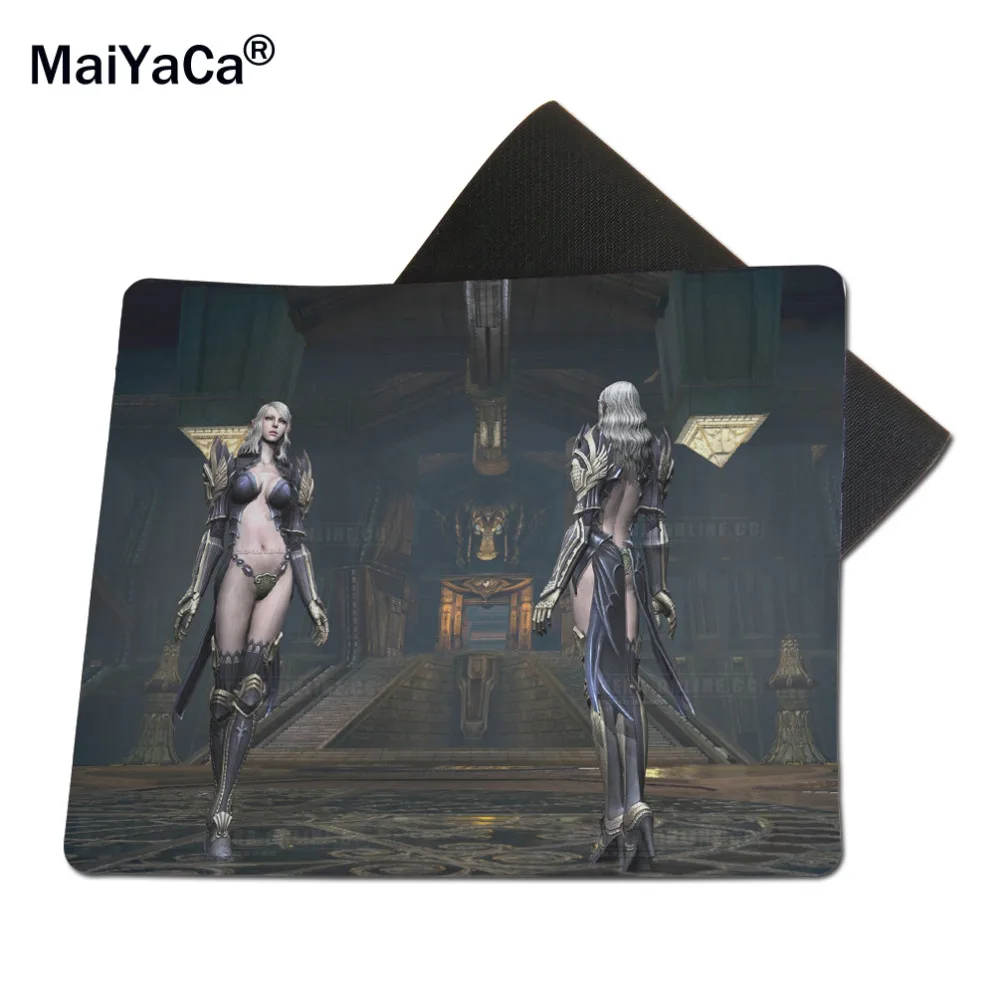 MaiYaCa Lineage темные 2 игровой Мышь коврики для геймера Размеры 18*22 см 25*29 Стопорная
