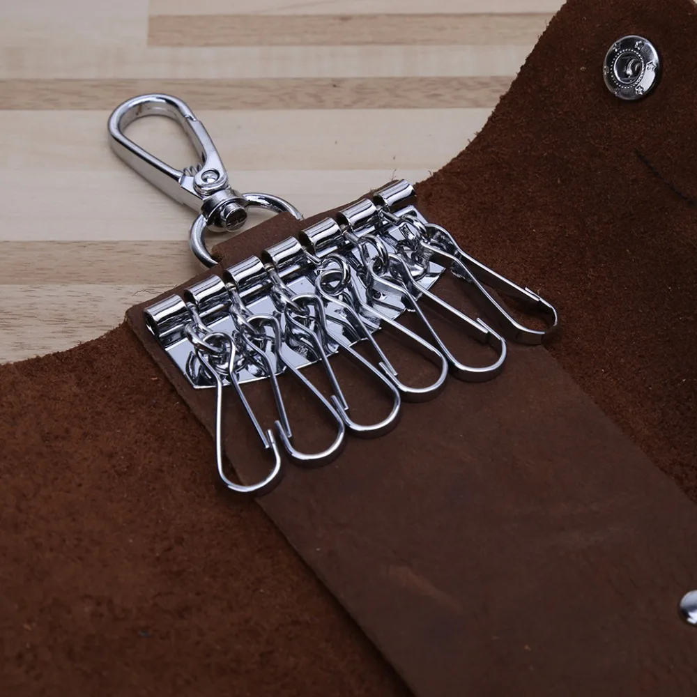 

Sell at a loss! Unisex Portable Keychain Pouch Bag Wallet Leather Card Case Purse Keyring Key Holder
