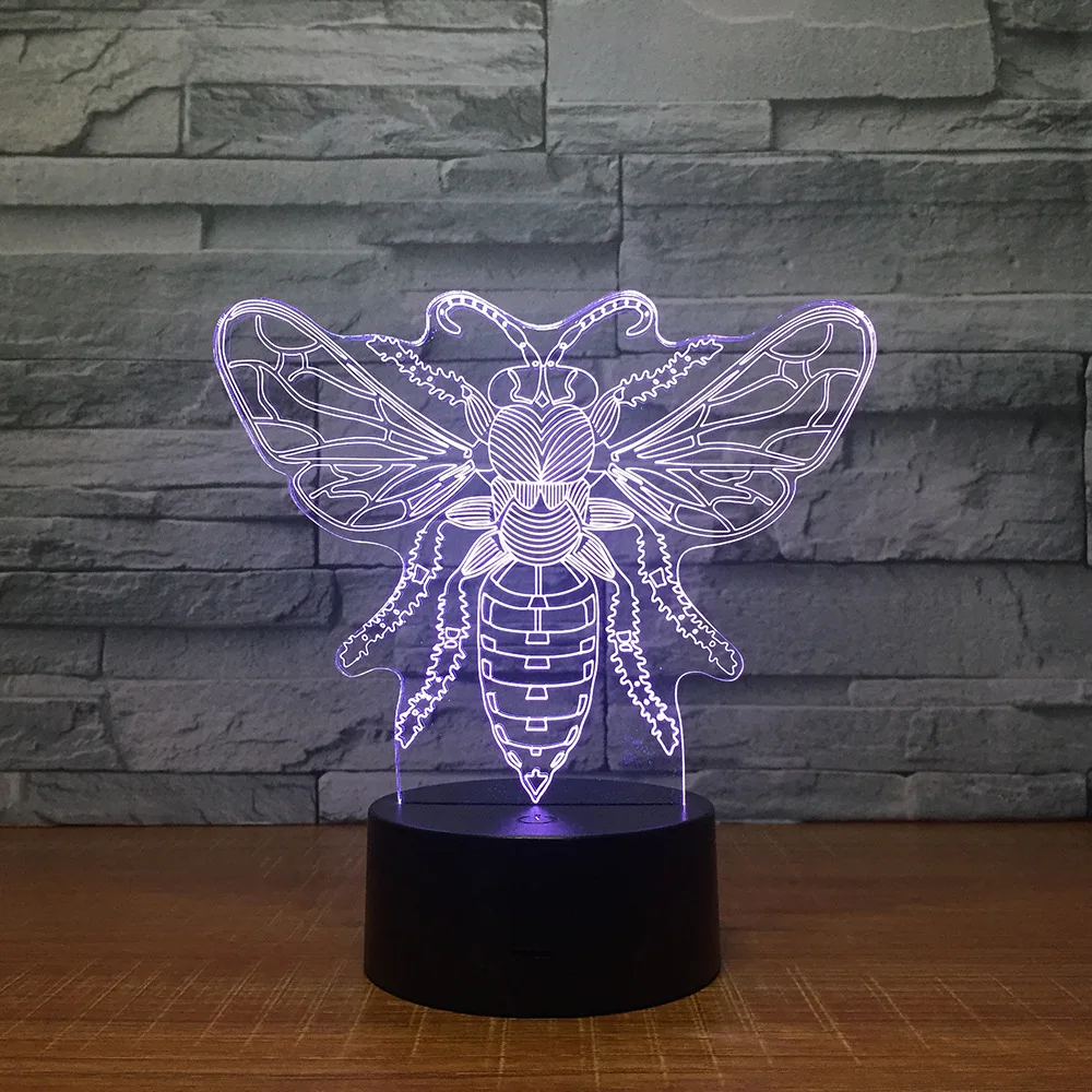 2018 Новый Бабочка 3d светильник светильники Красочные ночника Usb Питание сенсорный