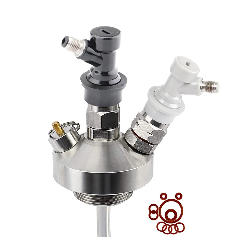 ball lock kit 304 нержавеющая сталь мини бочонок кран диспенсер с шариковым замком и 50 см шланг для 2L/3.6L/5L/10L мини пивной бочонок Ворчун домашнего пивоварения - Цвет: ball lock kit