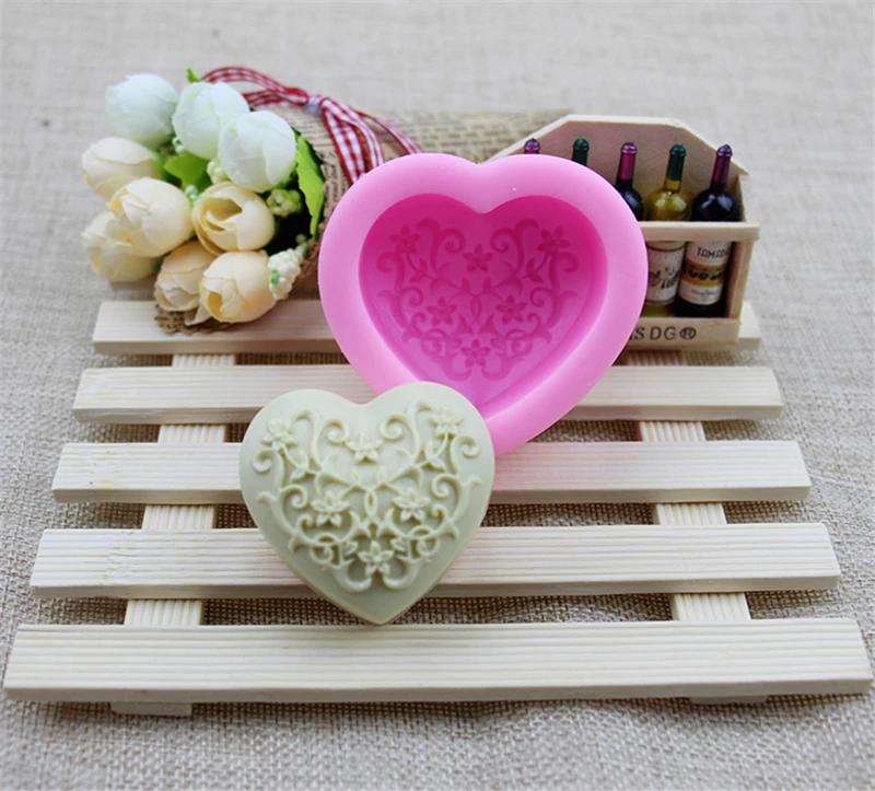 Силиконовая 3D форма в форме сердца для мыла инструмент выпечки сделай сам модель