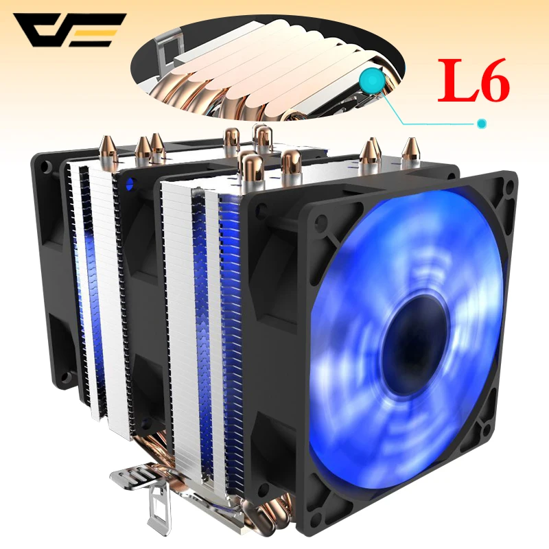 Кулер для процессора Darkflash 3 контакта 90 мм вентилятор компьютера LGA/2011/775/115x/1366
