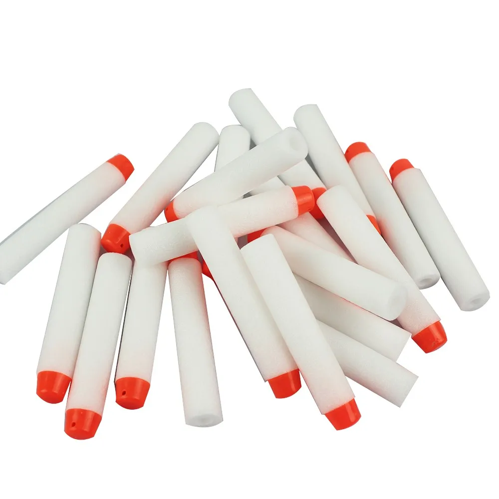 100pcs Soft head Светящиеся 100 шт для Nerf мягкие игрушки пули с круглой головкой воздушные отверстия пенные дротики пуля 7,2 см для N-strike элитная Серия бластеров - Цвет: 100pcs Soft head