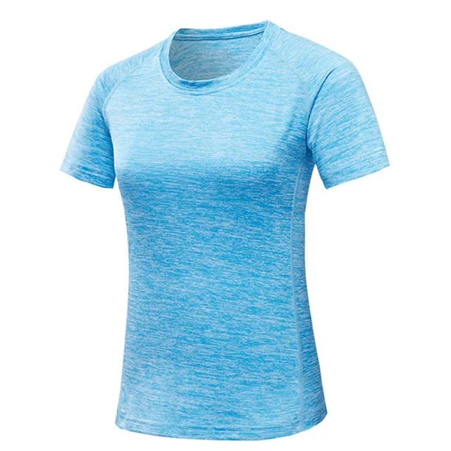 Women Light Blue JACKSANQI Новые мужские и женские быстросохнущие дышащие летние футболки для спорта на открытом воздухе, кемпинга, походов, рыбалки, бега с коротким рукавом RA215 - Цвет: Women Light Blue