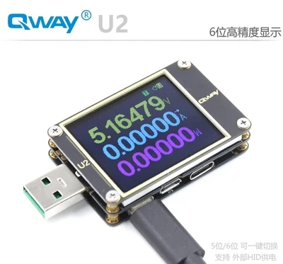 WEB-U2 вольтметр тока USB тестер QC4+ PD3.0 2 PPS протокол быстрой зарядки - Цвет: type1
