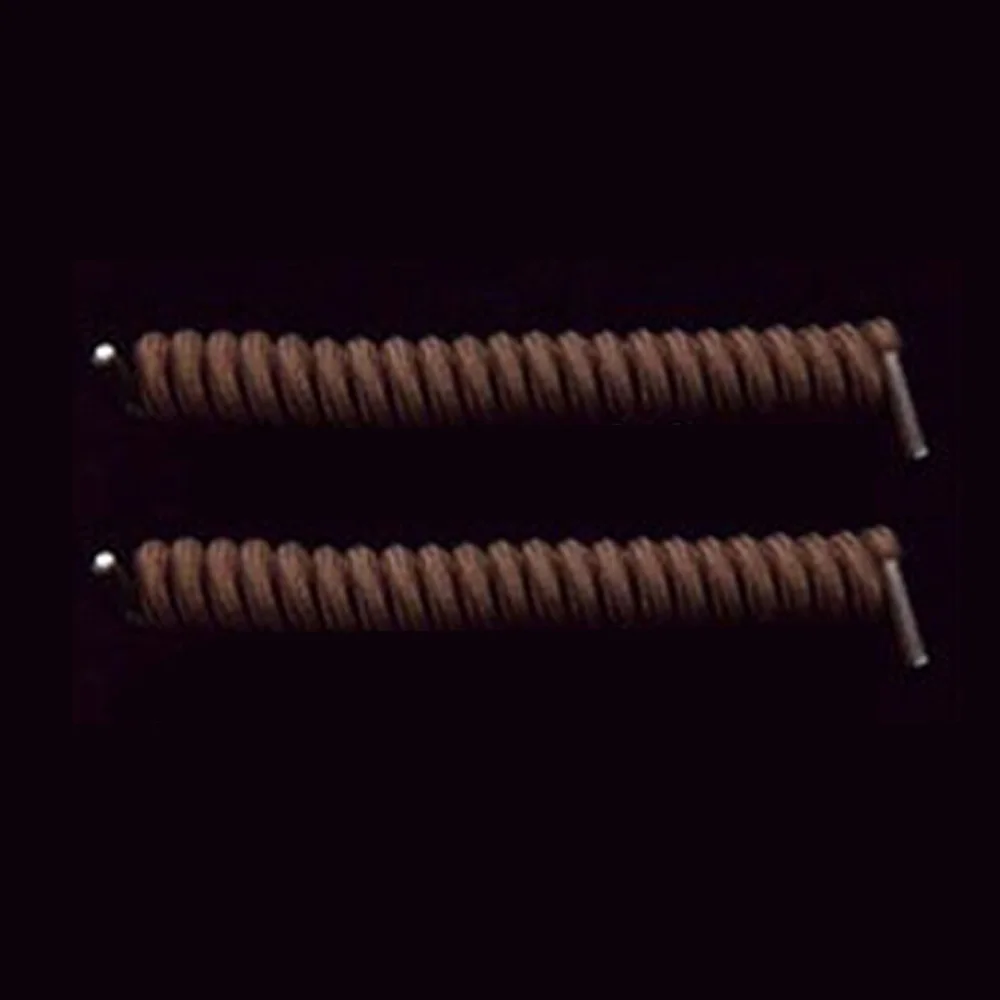 3 Pairs Brown KOTLIKOFF/3 пары,, шнурки без завязок, 11 ярких цветов, фиксирующий башмак, шнурки, весенние вьющиеся эластичные шнурки для обуви - Цвет: 3 Pairs Brown