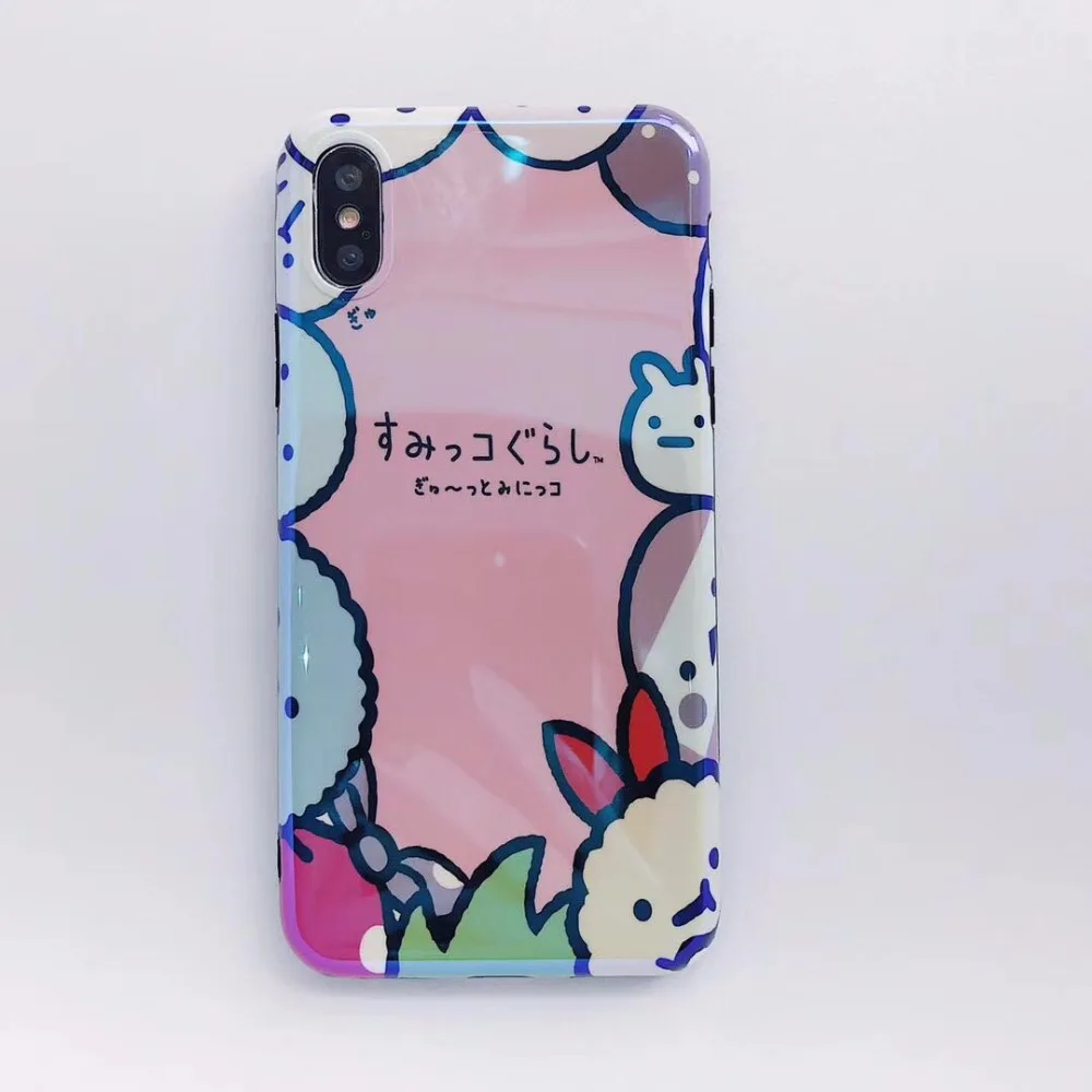 Япония Корея супер милый мультфильм Sumikko Gurashi узор Пианино Лаки синий свет TPU