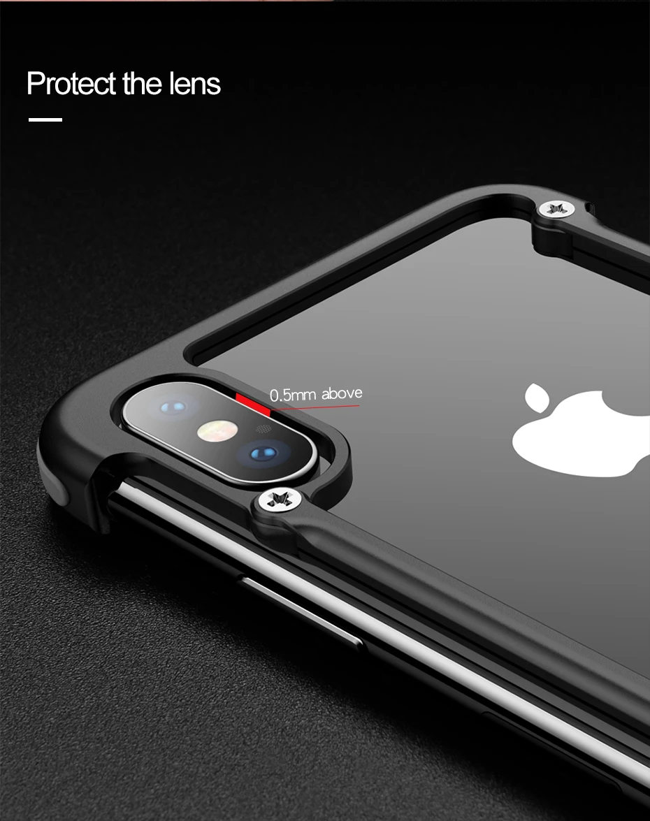 OATSBASF для iPhone XS MAX чехол, роскошная подушка безопасности, металлический персональный защитный корпус для iPhone XS MAX, чехол, тонкий металлический бампер