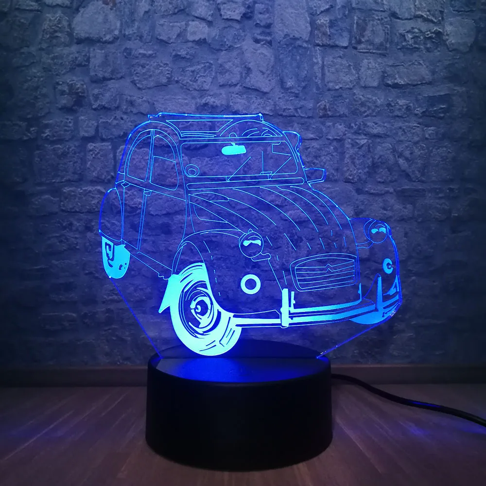 3D лампа Claasic Винтаж колес техники высокой проходимости автомобильные диски 7