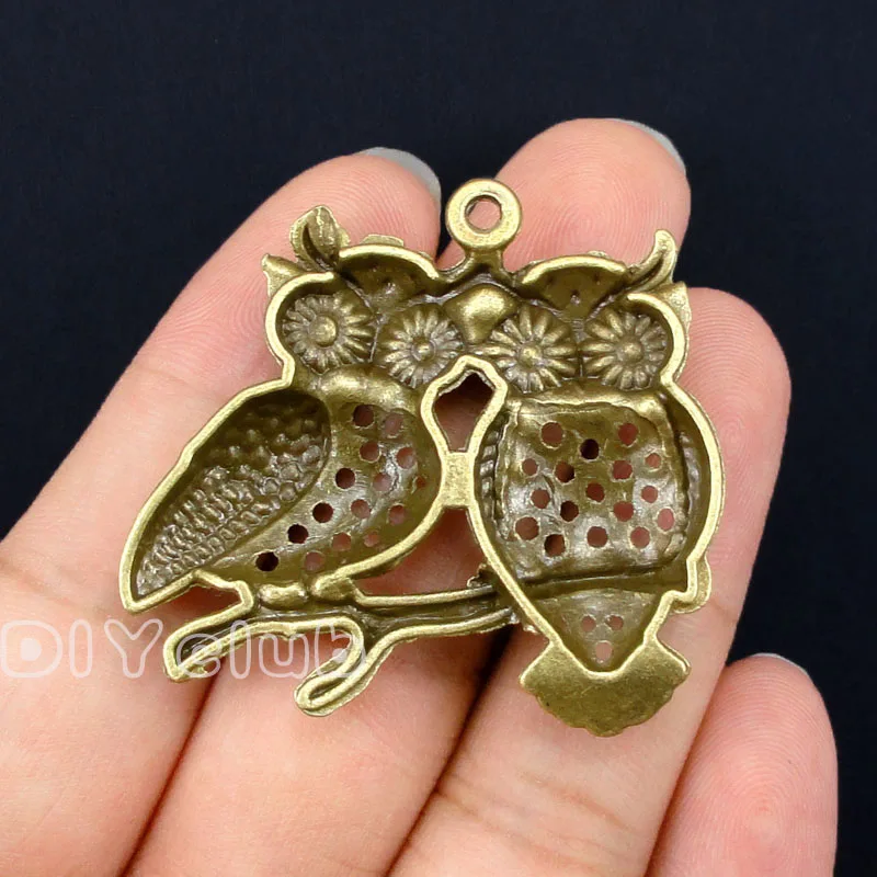 10pcs-Antique бронзовая Совы Подвески Подвеска 41x42 мм | Украшения и аксессуары