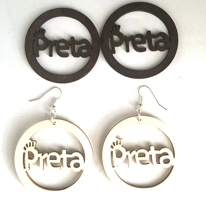 Бесплатная Доставка! Деревянные серьги Preta лазерной резки|wooden earrings|earrings free