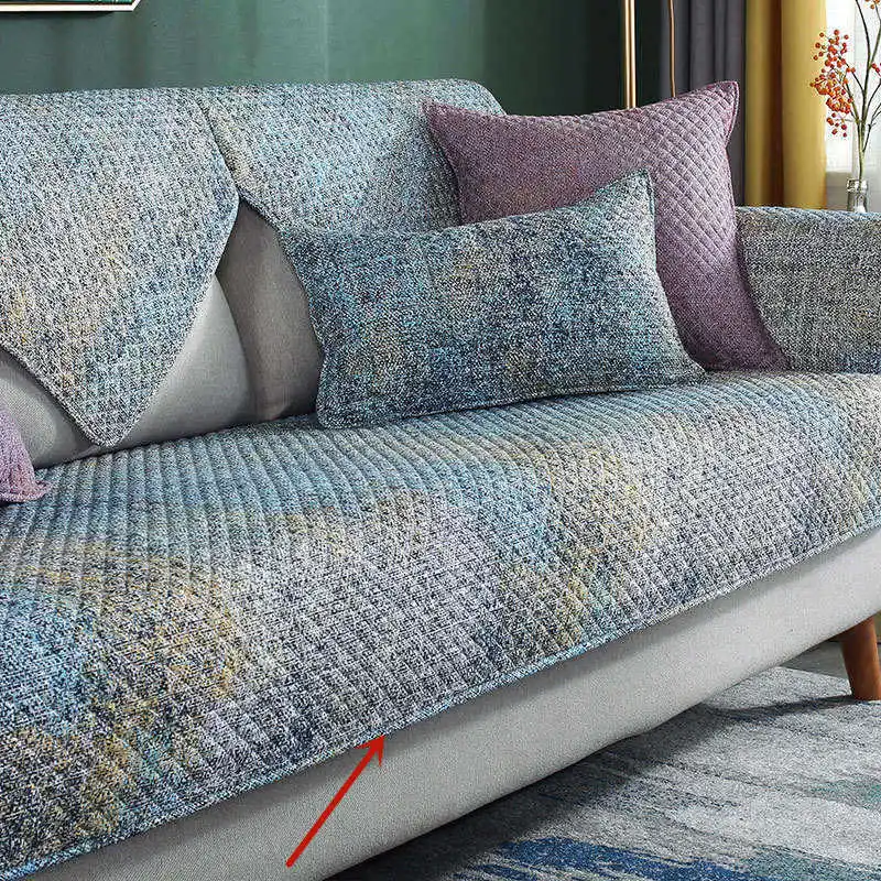 light blue 1pcs Nordic Стиль твил Хлопковый чехол для дивана художественный секционный диван крышка DIY матч Цвет местный диван подлокотник Полотенца Ширина 70/90/110 см - Цвет: light blue 1pcs