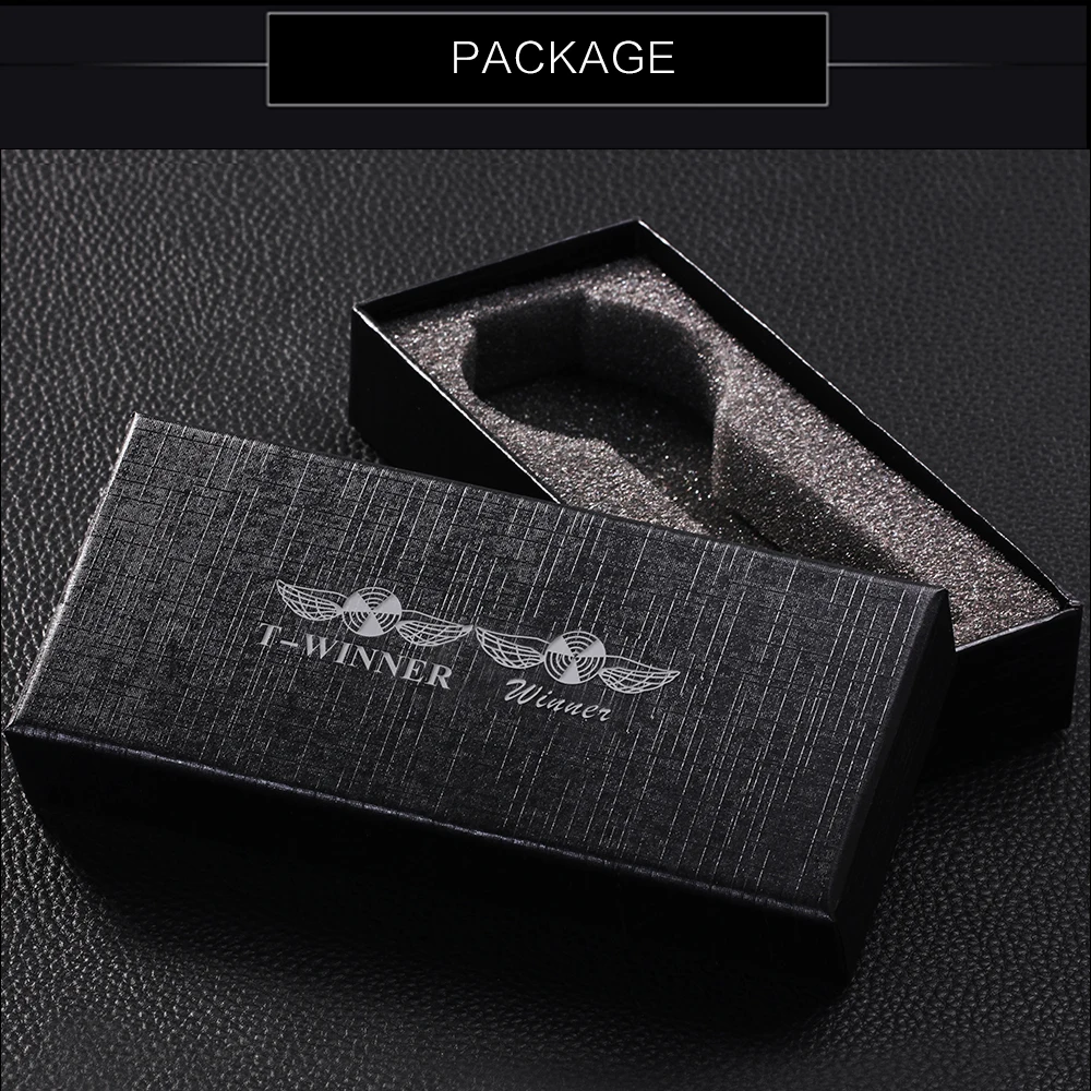 WINNER стимпанк поп автоматические механические часы мужские из нержавеющей стали