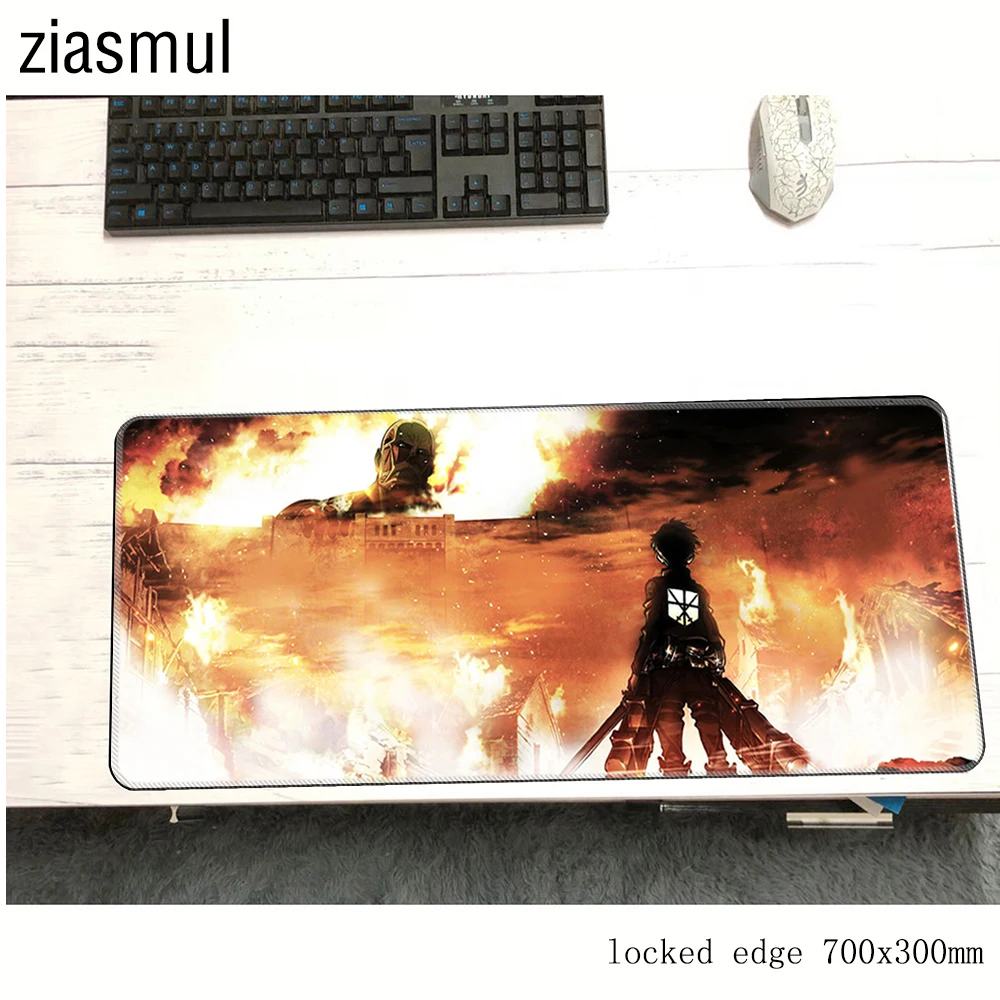 Коврик для мыши attack on titan 700x300 мм коврик notbook компьютерный locrkand игровой геймерский